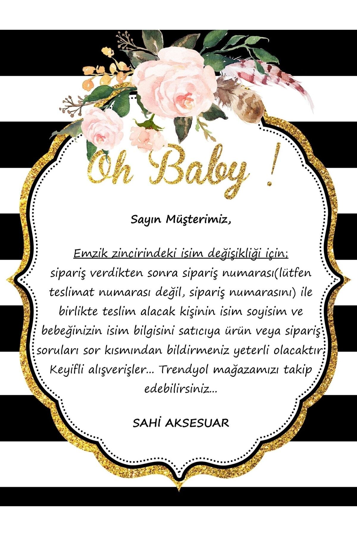 Sahi Aksesuar Kaplama Beyaz Kristal Taşlı Isimli Erkek Bebek Künyesi 15 Cm - Görsel 2