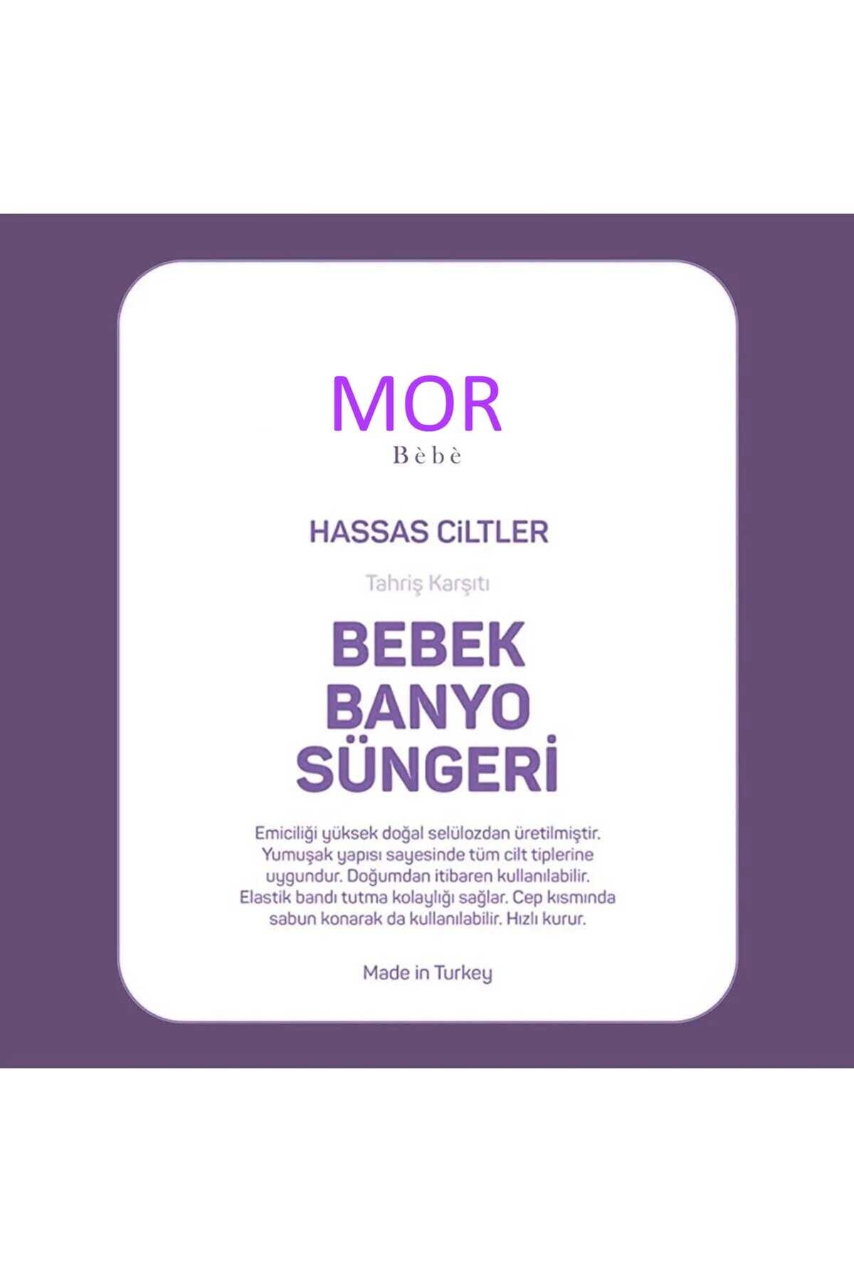 MorBebe El Geçmeli Lüx Bebek Banyo Süngeri Ve Cocuk Banyo Lifi Ve Sungeri, Bebek Yikama Sungeri - Görsel 2