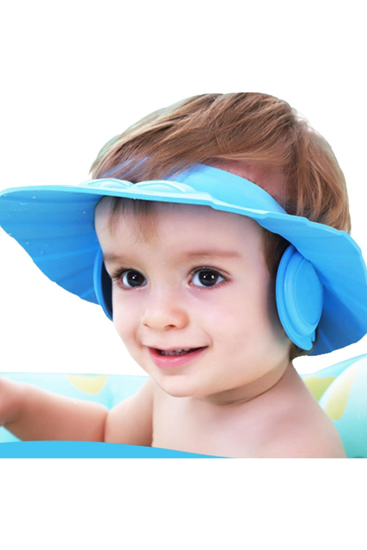 omilife Pembe Renk Ayarlanabilir Bebek Duş Başlığı Bebek Güneş Şapkası Göz Kulaklara Su Kaçmasını Engeller - Görsel 2