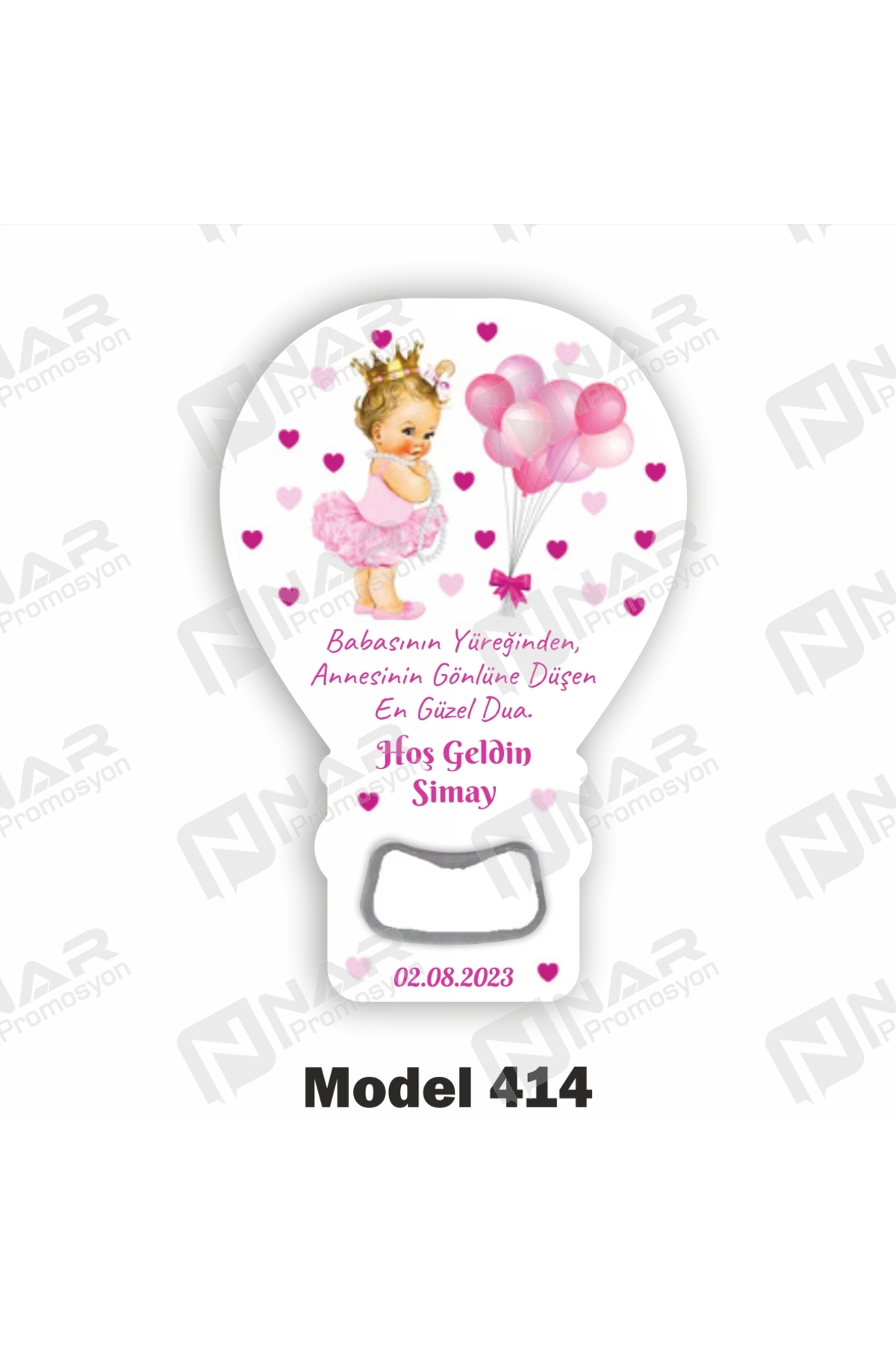 Nar Promosyon 30 Adet Balon Açacak Magnet Sünnet Hatırası - Arkası Mıknatıslı - Ambalaj Dahil