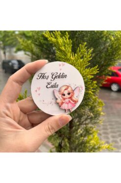 fabriflow exclusive 25adet Kişiye Özel Kız Bebek Balerin Peri Hoşgeldin 1,2,3,4 Yaş Magnet Bebek Hediyelik