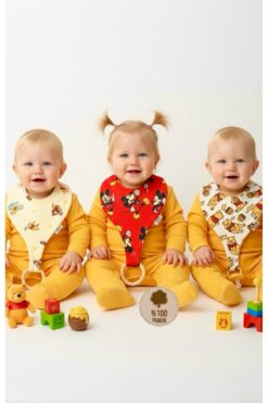 Lumos Trade Emzik Tutucu Mama Önlüğü - Renkli Ve Desenli %100 Pamuk Kumaş Emzik Askısı Seti 3 Adet