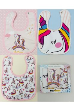 Bebekino 3’lü Bebek Mama Önlüğü Seti Desenli tema seti