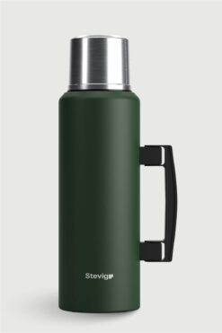 Stevig 4 Camp Klasik Vakumlu Kulplu Çelik Termos 1.5 Lt. Green St-206