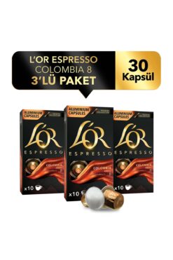 L'OR Espresso Origin Colombia Nespresso Uyumlu Alüminyum Kapsül Kahve 30'lu (10 x 3 paket)