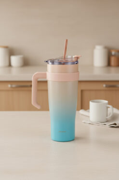 Bernardo Alto Pipetli Termos Bardak Turkuaz 1000ml