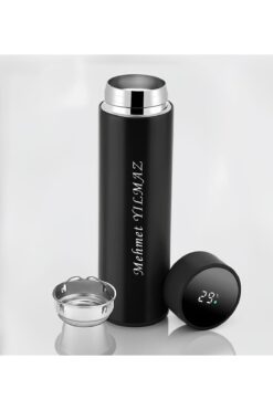 ATÖLYE247 Kişiye Özel Isimli Sıcaklık Göstergeli ( Dereceli ) Termos