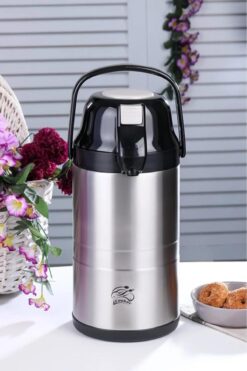 Cooker 2008 3.5 Litre Pompalı Çelik Termos Siyah