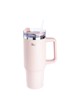 Tantitoni 020-01-MOVE PEMBE PASLANMAZ ÇELİK PİPETLİ TERMOS BARDAK 1.2L