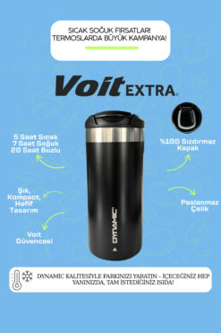 Dynamic Dynamıc Paslanmaz Çelik Termos  350ML Siyah/Krem 2 Renk Seçeneği