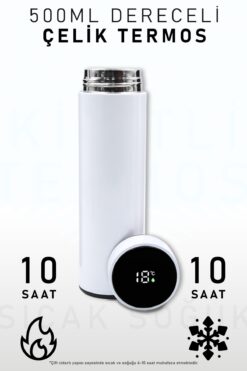 İkon store 500 Ml Beyaz Dereceli Termos