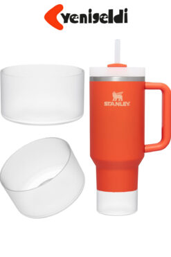Yenigeldi 1 Adet Silikon Koruyucu Taban Kılıfı Stnly Quencher 20 30 40oz Uyumlu Kaymaz Sessiz Kapak