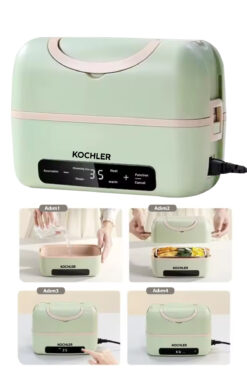 kochler Ev, Ofis ve Seyahat İçin Elektrikli Yemek Termosu ve Isıtıcı 1,2 Lt Sağlıklı ve BPA'sız