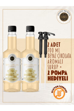 Sweet Heaven Beyaz Çikolata 2li Kahve Şurubu 700ml Pompa Hediye
