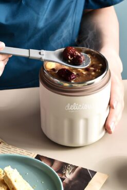 Weather Forecast 304 Çelik Bej 500 ml Yemek Mama Saklama Kabı (SICAK TUTMAZ) cin565