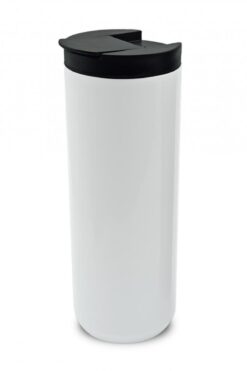 Verahed Çift Katman Vakumlu 500ml Beyaz Paslanmaz Çelik Termos Bardak Mug (ÇAY KAHVE TERMOSU)