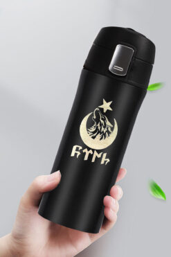 tusah SİYAH KİLİTLİ TERMOS 450 Ml HER TÜRLÜ BASKI YAPILIR KURT T