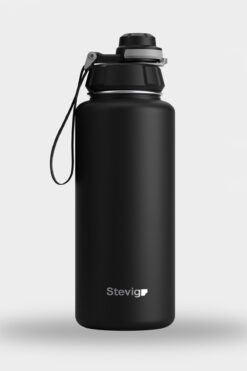 Stevig 1 Hand Leak-proof Sızdırmaz Çelik Termos 1000 ml Black St-210
