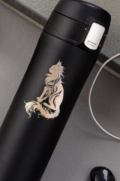 tusah Siyah Kilitli Termos 450 Ml Kişiye Özel Baskılı