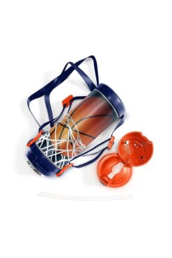 Coral High Pipetli Çelik Termos 500 ml Lacivert Turuncu Basketbol Desenli