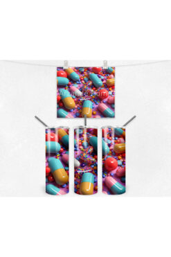 Arzande Renkli Kapsül Dünyası 600 ML Çelik Termos