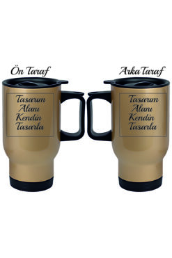 Kreax Kişiye Özel Kulplu Çelik Termos Bardak Kendin Tasarla