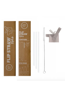 Cool Bottles Kids Cap - Flip Straw - Grey