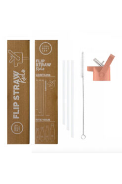 Cool Bottles Kids Cap - Flip Straw - Coral