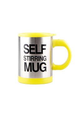 star global Sarı Renk Kendi Kendini Karıştıran Mikser Kupa Termos Bardak Self Mug