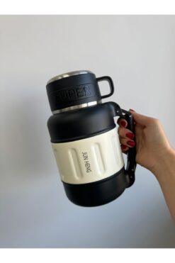 aksesuarsize Jun Heng Bardaklı Termos 1100 Ml İp Askılı Kamp Termosu