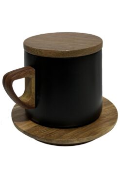 BAYLAR 304 Paslanmaz Çelik Termos Bardak  Bambu Kapak ve  Bardak Altlığı  Kamp , Ofis,Ev İçin İdeal Tasarım