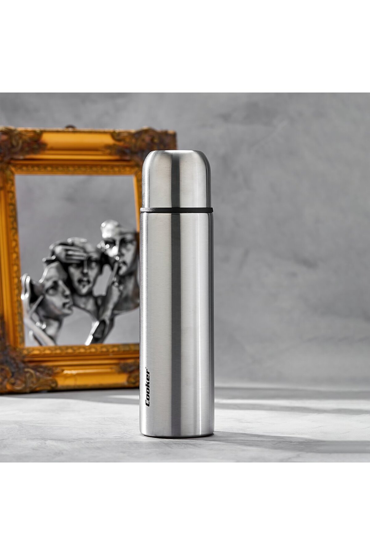 Go İthalat 0.75LT KROM TREND TERMOS PASLANMAZ ÇELİK - SIZDIRMAZ KAPAK = BARDAK (5314)