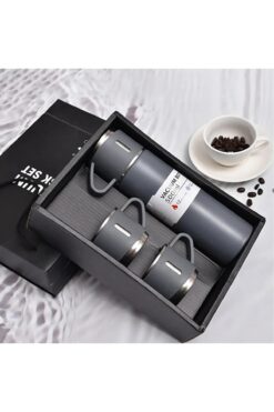 HEPSİCEPTE VAAKUM FLASK SET 3 Fincanlı Çelik Termos