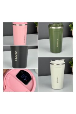 AROW Isı Ölçer Özellikli Metal Termos Kupa 450 Ml