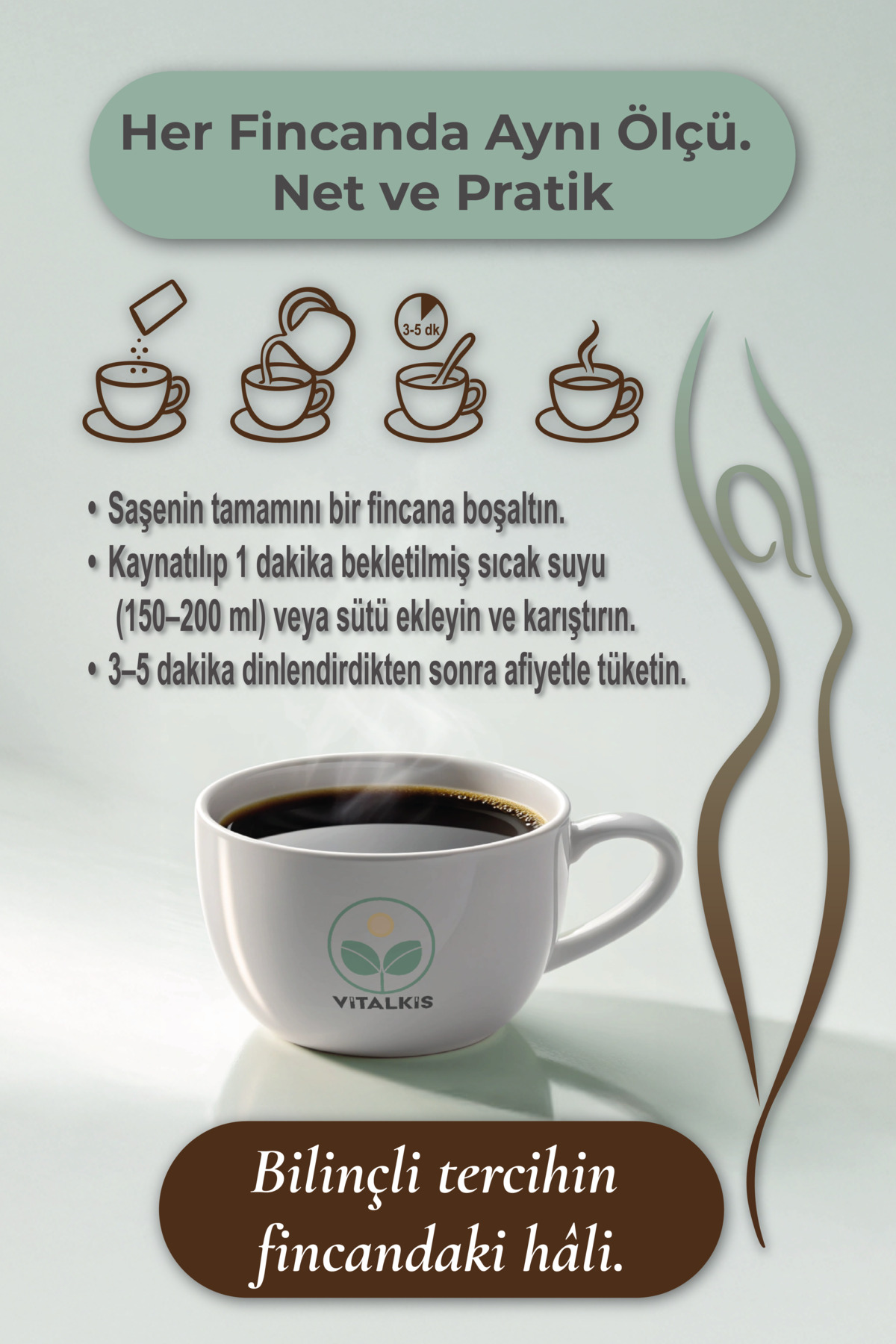 VİTALKİS Hindiba Kahvesi 3 Aylık - ( 90 Kullanım ) Form Coffee - Görsel 3