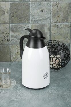 CKR Bilmar 2047 1,3 Litre Cam Hazneli Plastik Termos - Beyaz 130593