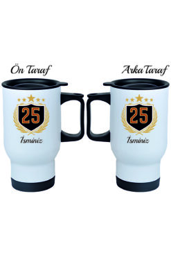 Kreax Kişiye Özel Kulplu Çelik Termos Bardak Galatasaray Taraftar 25 Temalı