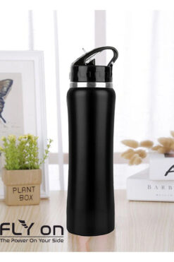 FLYON Pipetli Çift Katmanlı Hem Sıcak Hem Soğuk Muhafazalı Termos Sportif Emzikli Matara Suluk 500 ML