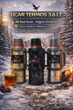 Uçar Termos 3.6 L Kaliteli Vakumlu Çelik Termos