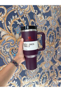 ABAD.HANDMADE pipetli Quencher H2.0 Flowstat Paslanmaz Çelik Yalıtımlı Bardak 40 Oz 1,18 Lt Orchid