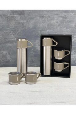 HomeTarz Kamp Termosu - Termos Seti  - 500 ML - 3 Adet Bardak