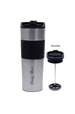 Kalemedair Kişiye Özel Premium French Pres Çelik Termos 450 ml M3