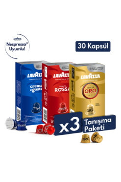 LavAzza Qualità Oro 55gr + Qualità Rossa 57gr + Crema e Gusto 56gr Nespresso® Uyumlu Alüminyum Kapsül