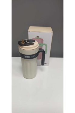 KARASU HOME Dijital sıcaklık göstergeli 600 ml paslanmaz çelik kupa termos