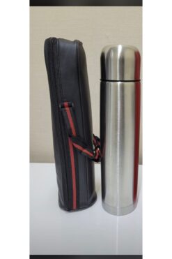 RGV 1 litre çift çelik termus deri çantalı sıcak soğuk kahve çay termus