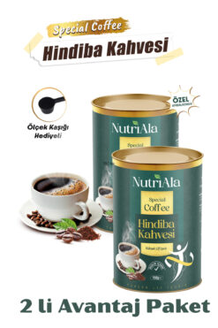 NutriAla Hindiba Diyet Kahvesi Detox (inülin detoks) 2 Li Avantaj Paket Orafti® 150 gr