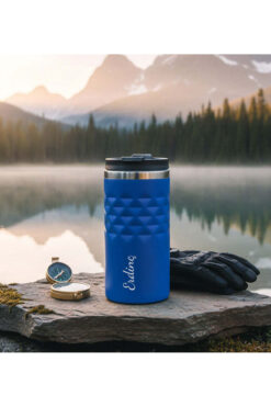 Theikonstore 300 ML Mavi Kristal Çelik Termos