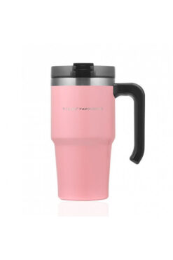 Tyeso Maxus Mug Vakumlu Çift Duvarlı Isı Yalıtımlı Pipetli 600 ML Pembe