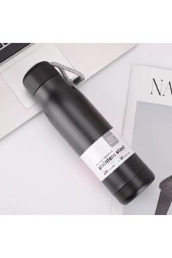 Mira Gift Çift Katmanlı 500 ml Siyah Termos - Askı Aparatlı, El Yakmaz, Sıcak & Soğuk