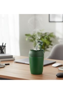 Titiz Plastik Termos Kahve Bardak Paslanmaz Çelik Sıcak Soğuk İçecek 350 ml